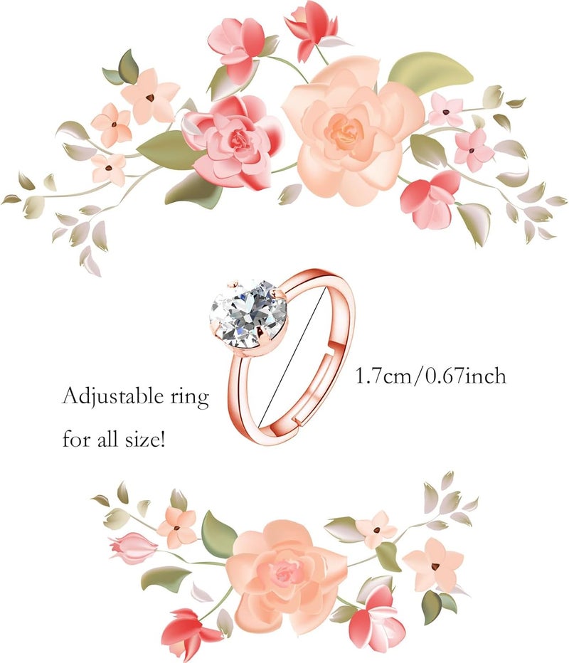 NEWITIN 120 Pieces Fake Rings Diamond Engagement Rings Silver Ring for Bridal Shower Party Game Wedding Table Decorations - Image 2